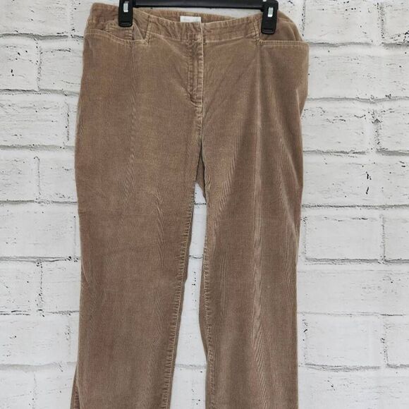 J Jill Corduroy Pants Brown Womens Size 10 Mid Rise Straight Leg Stretch - Picture 2 of 11